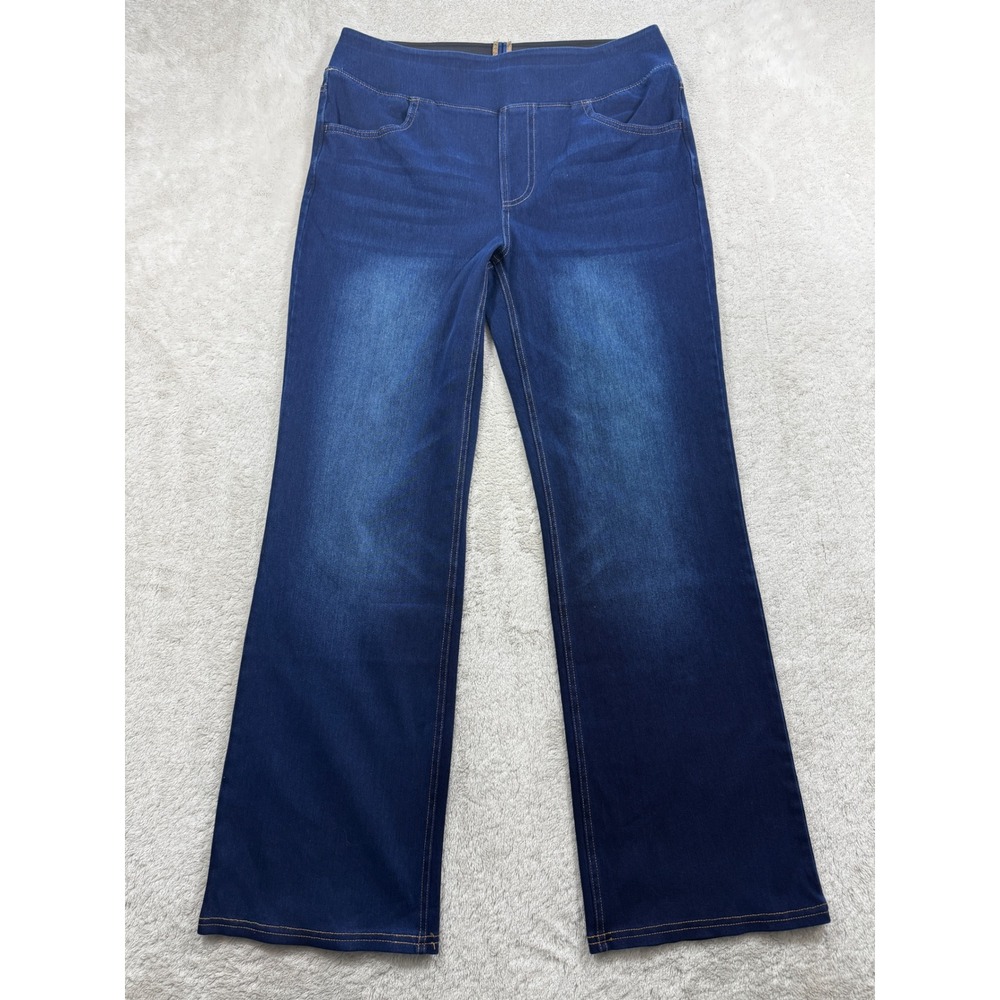 Halara Womens High Waisted Flare Leg Denim Blue Jeans L Meas: 30x28